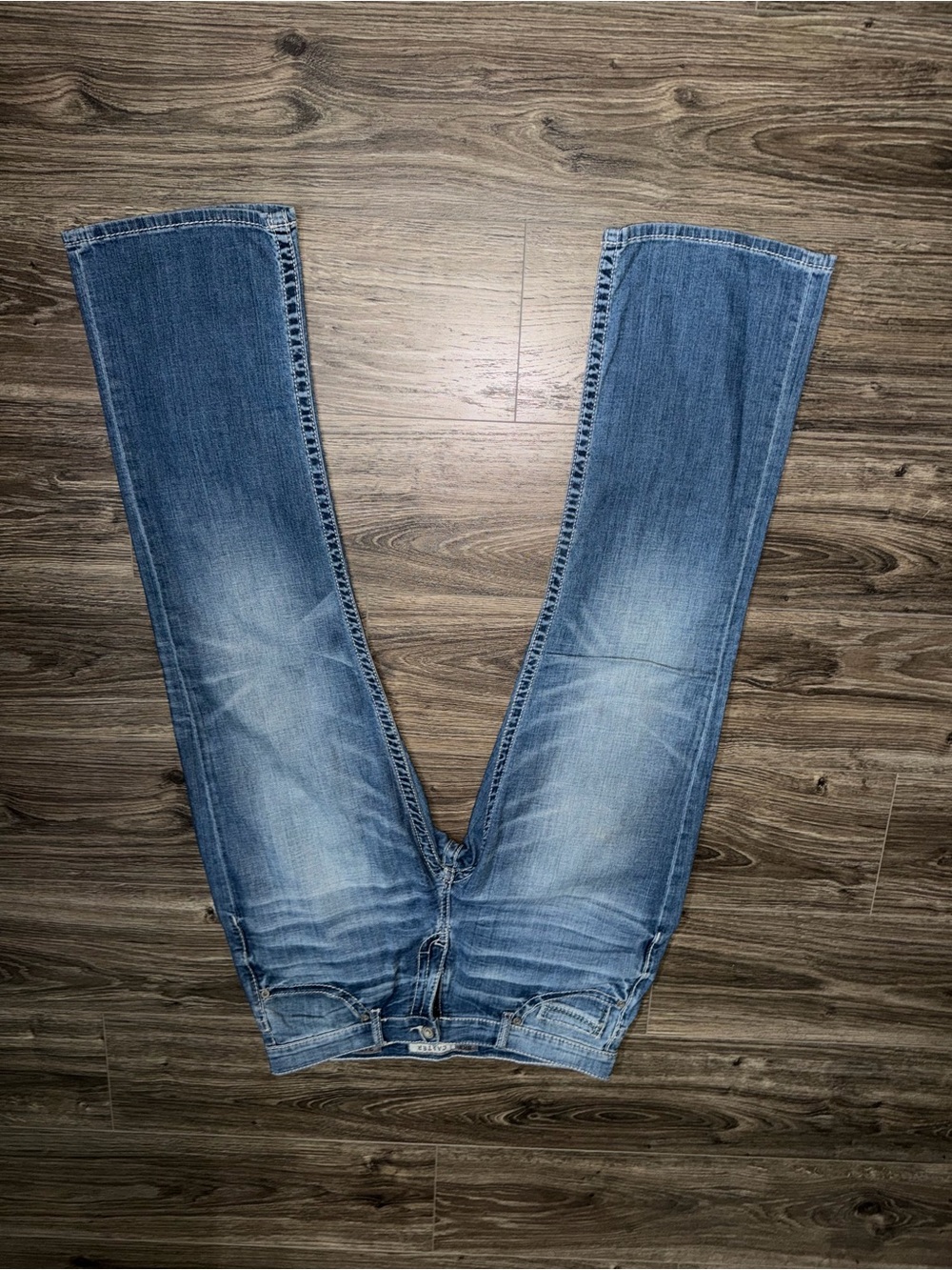 BKE Women's Light Blue Flare Jeans 34/30